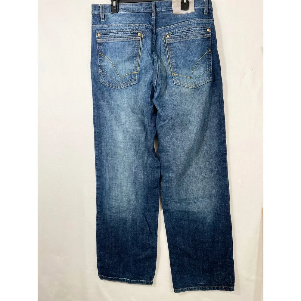 G-Unit Denim Company Baggy Jeans Mens 34x34 Blue Y2K Hip Hop Streetwear 5 pocket - Picture 2 of 14